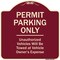 Signmission Designer Series-Permit Parking Unauthorized Vehicles Will Be Towed Veh, 18" x 18", BU-1818-9937 A-DES-BU-1818-9937 - alternate 1
